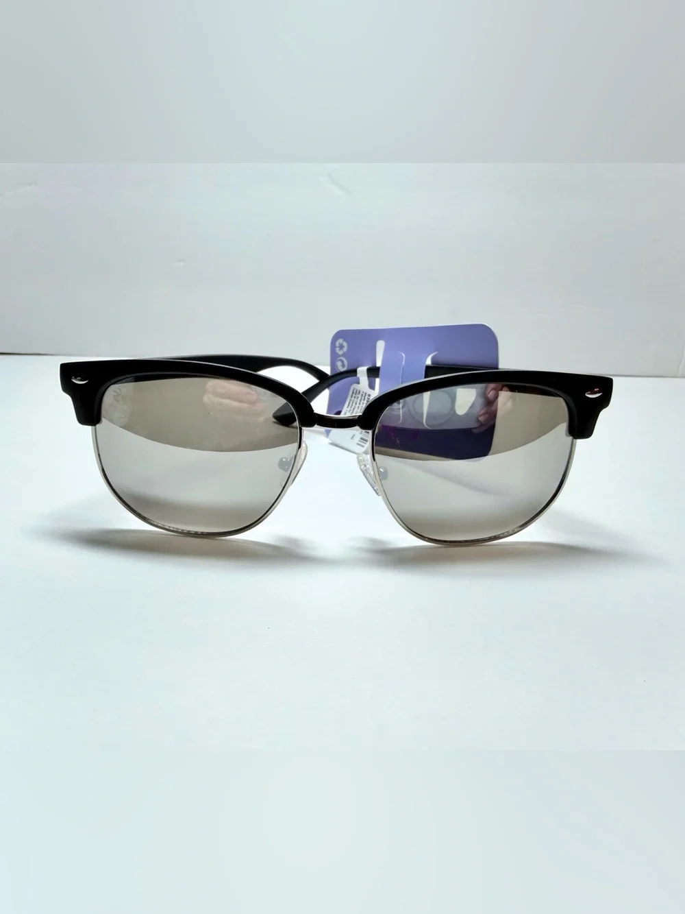Claire's Black and Silver Clubmaster Sunglasses